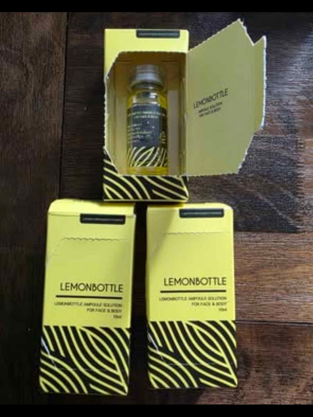 Korran Lemon Bottle Ampoule Solution - Bright Yellow Skincare Vials